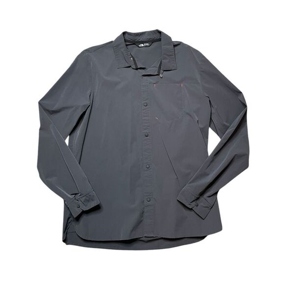 THE NORTH FACE Dome Long Sleeve Button Down Shirt Gray Size Large - Picture 2 of 9